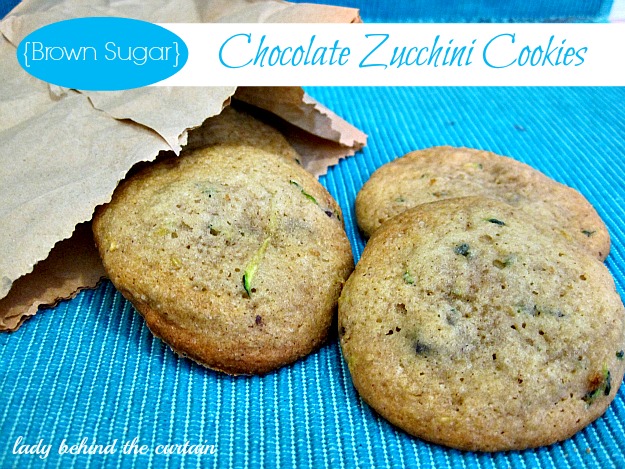 Lady Behind The Curtain - Brown Sugar Chocolate Zucchini Cookies