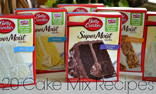 Where can you find recipes using cake mixes?