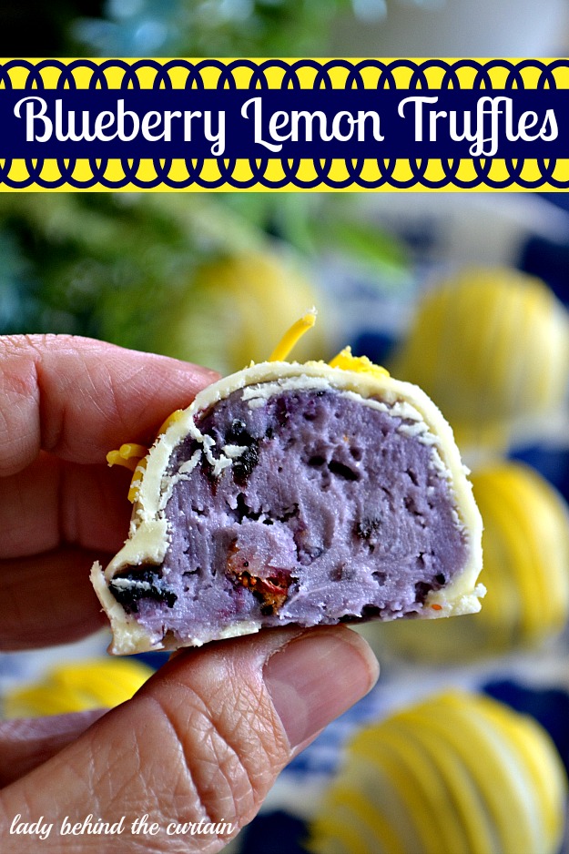 homemade truffle recipes, lemon blueberry truffles
