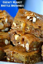 Chewy Peanut Brittle Brownies