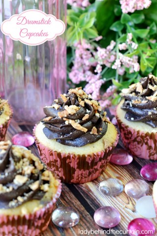 Drumstick Cupcakes - The perfect Valentine's Day Dessert.