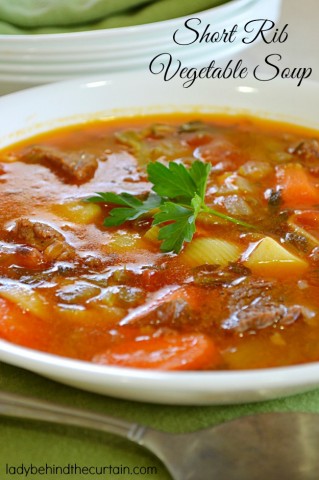 Short Rib Vegetable Soup - Lady Behind The Curtain