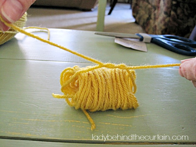 Pom Pom Centerpiece - Lady Behind The Curtain