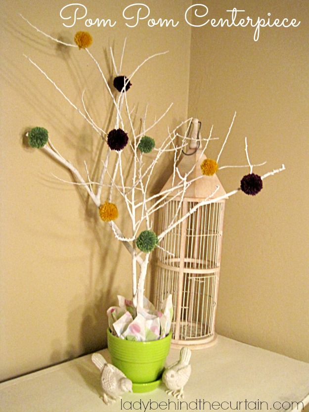 Pom Pom Centerpiece - Lady Behind The Curtain