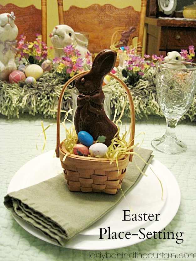 Easter Table Centerpiece - Lady Behind The Curtain