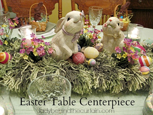 Easter Table Centerpiece - Lady Behind The Curtain