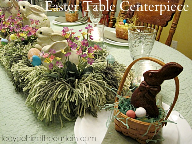 Easter Table Centerpiece - Lady Behind The Curtain