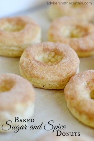Baked Sugar and Spice Donuts - Lady Behind The Curtain