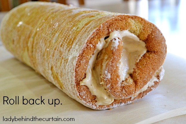 Caramel Banana Cake Roll - Lady Behind The Curtain