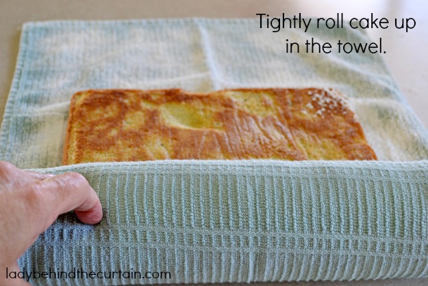 Caramel Banana Cake Roll - Lady Behind The Curtain