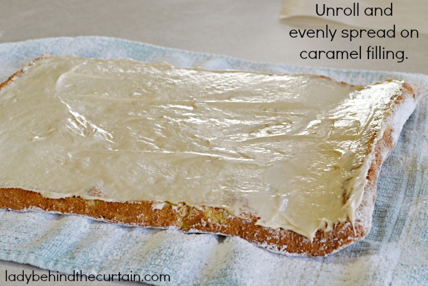 Caramel Banana Cake Roll - Lady Behind The Curtain