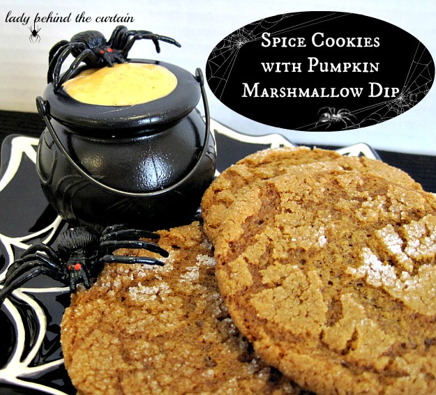 Spice Cookies with Pumpkin Marshmallow Dip Lady Behind The Curtain