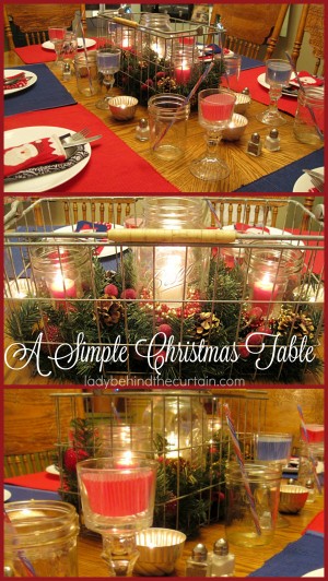 A Simple Christmas Table | I love the simplicity of our Christmas table this year. For the most part I used items I had around the house.