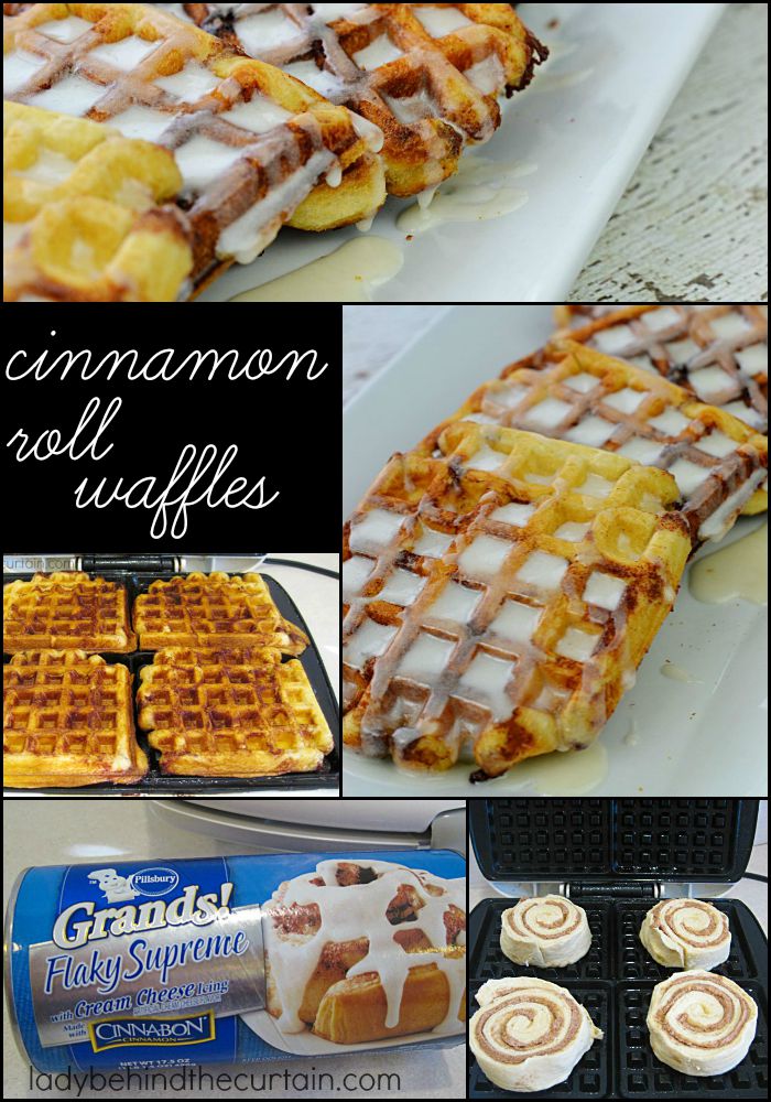 Cinnamon Roll Waffles: When waffles and cinnamon rolls come together and make the most delicious breakfast surprise. ONE INGREDIENT.....ONE DELICIOUS BREAKFAST!