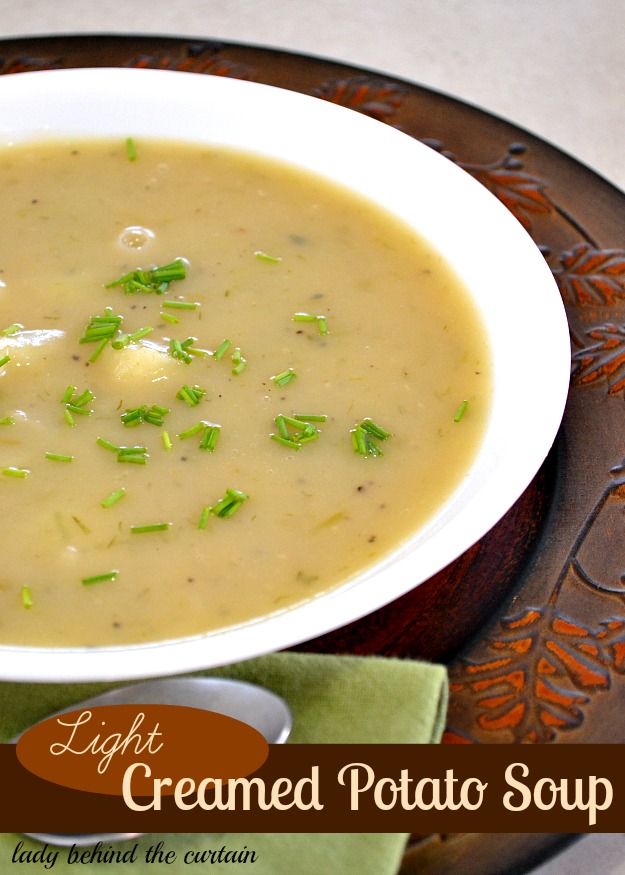 Light Creamed Potato Soup - Lady Behind The Curtain