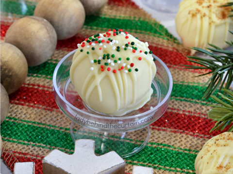 White Chocolate Christmas Eggnog Truffles
