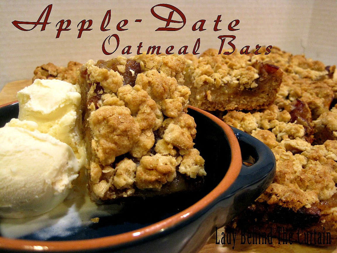 Lady Behind The Curtain Apple Date Oatmeal Bars Lady Behind the Curtain