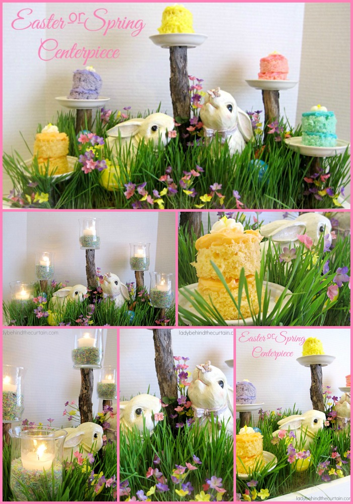 Easter-Spring Centerpiece - Lady Behind The Curtain