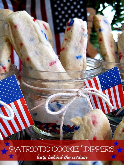 Lady Behind The Curtain - Patriotic Cookie Dippers