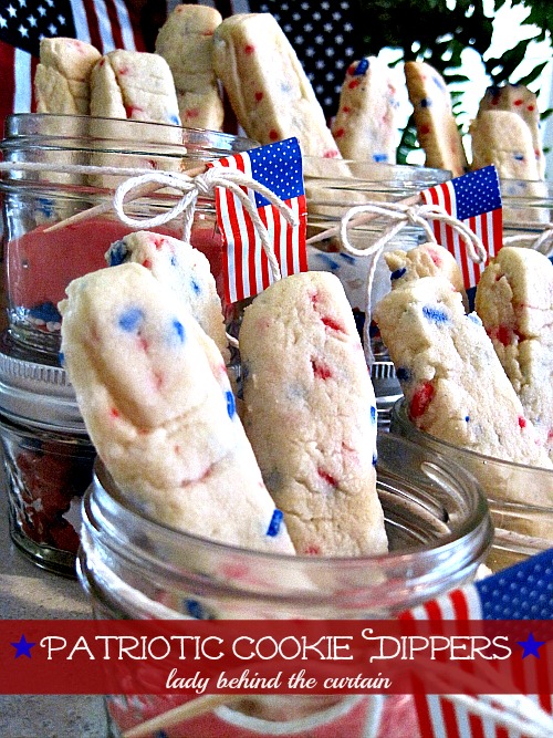 Lady Behind The Curtain - Patriotic Cookie Dippers