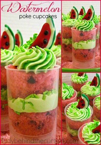 It's summertime and that means WATERMELON! These Watermelon Poke Cupcakes are fun and full of watermelon flavor.