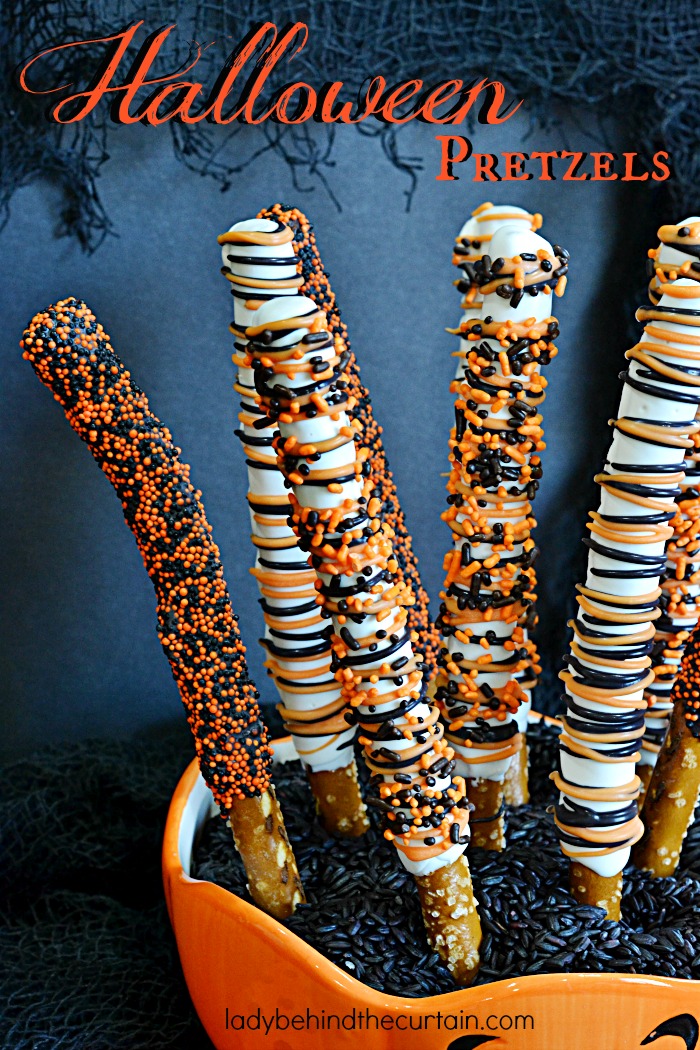 Halloween Party Decorated Pretzels