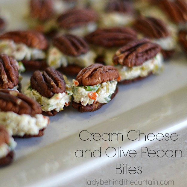 Cream Cheese and Olive Pecan Bites