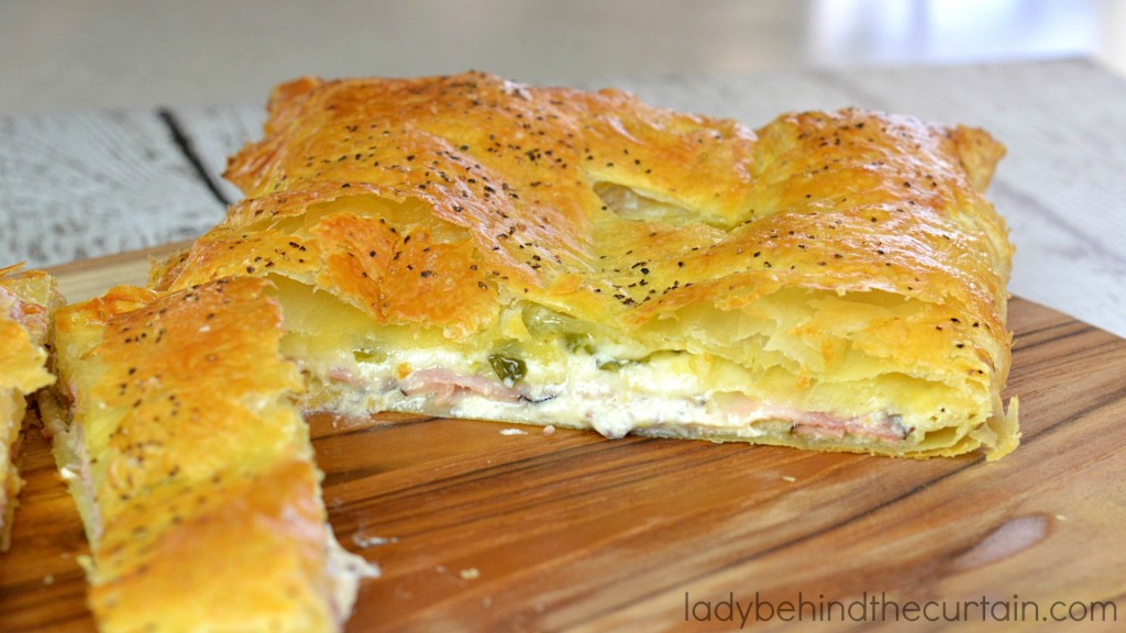 Ham and Cheese Slab Pie - Lady Behind The Curtain