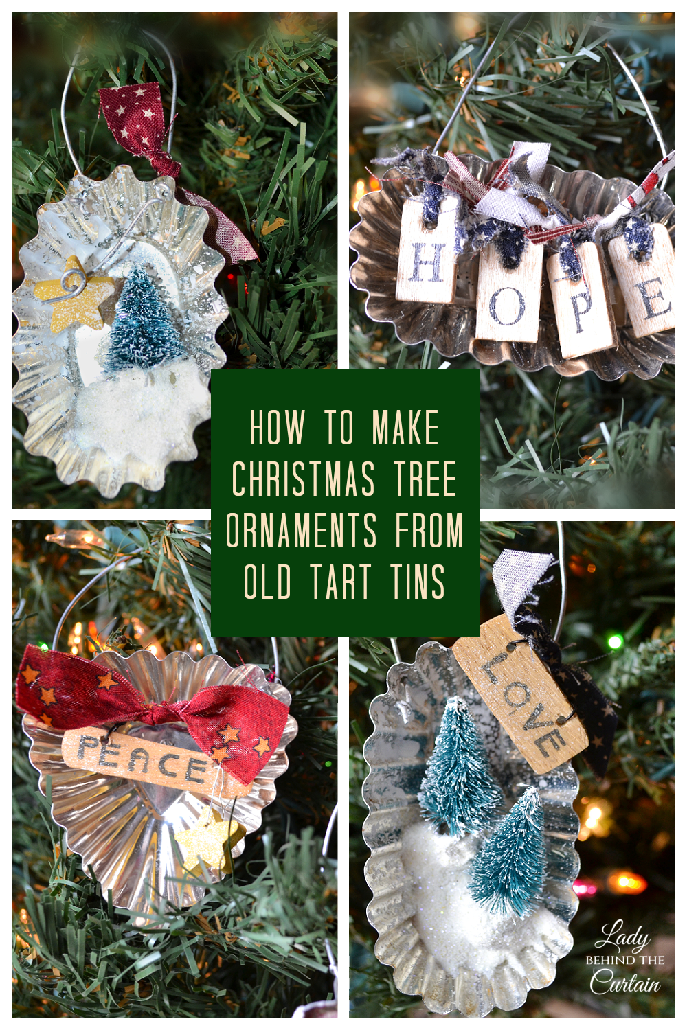 How to Make Christmas Tree Ornaments from Old Tart Tins