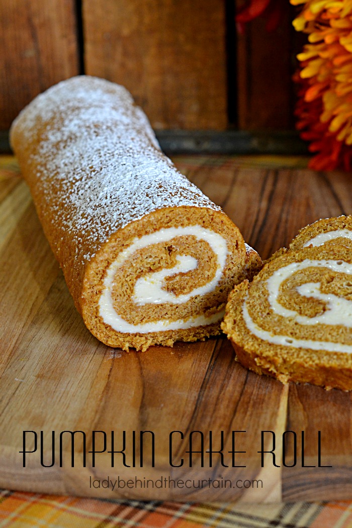 Pumpkin Cake Roll | Probably the most popular dessert next to the pumpkin pie.