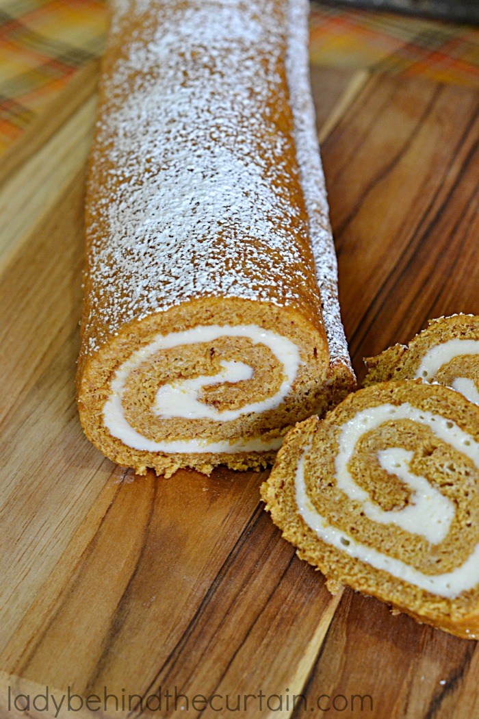 Pumpkin Cake Roll | Probably the most popular dessert next to the pumpkin pie.