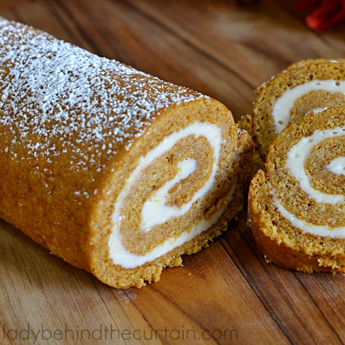 Pumpkin Cake Roll | Probably the most popular dessert next to the pumpkin pie.