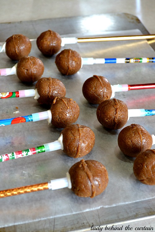 Lady Behind The Curtain - Ginger Snap and Eggnog Cookie Pops