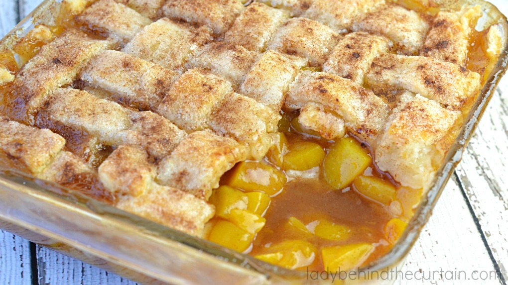 cobbler canned peaches ladybehindthecurtain