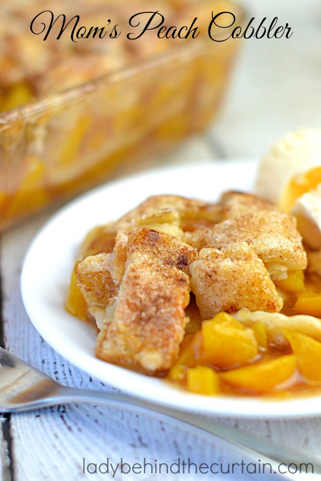 Simply the best family gathering dessert. Full of peaches with tender pie dough dumplings and a crunchy cinnamon toast topping.