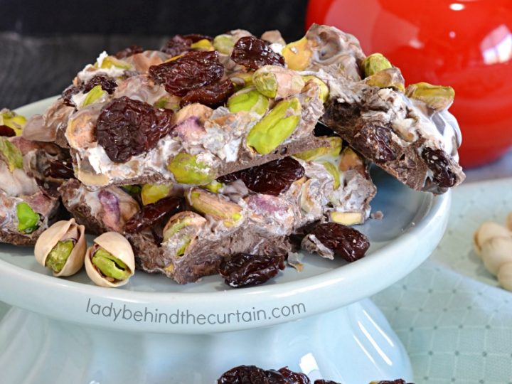Tart Cherry Pistachio Chocolate Bark