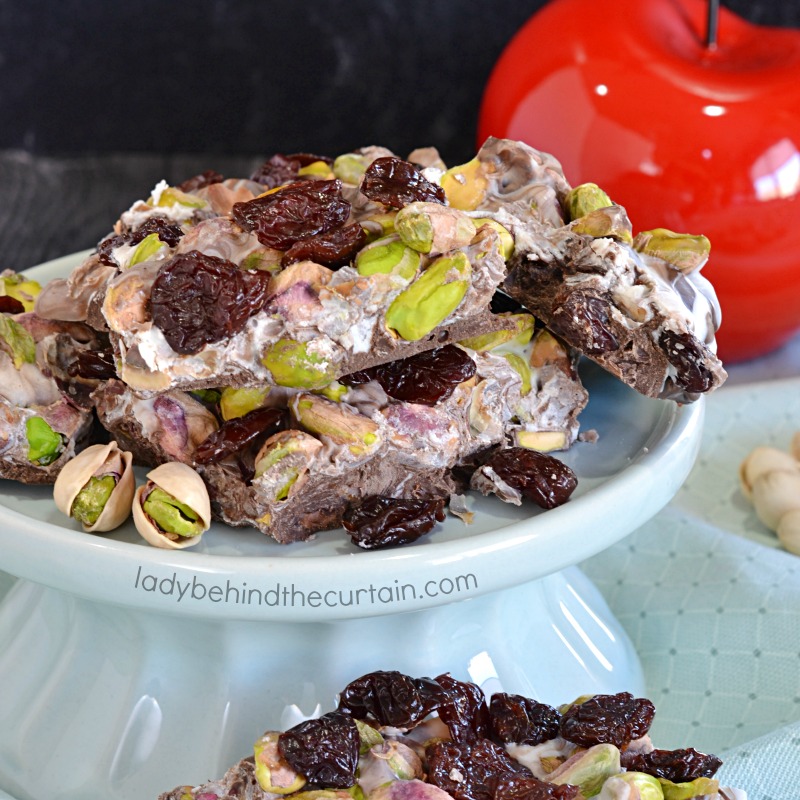 Tart Cherry Pistachio Chocolate Bark