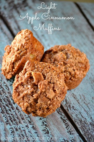 Light Apple Cinnamon Muffins - Lady Behind The Curtain
