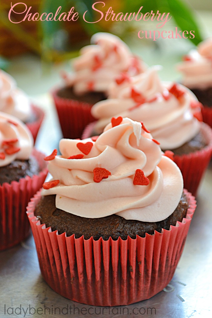 Chocolate Strawberry Cupcakes