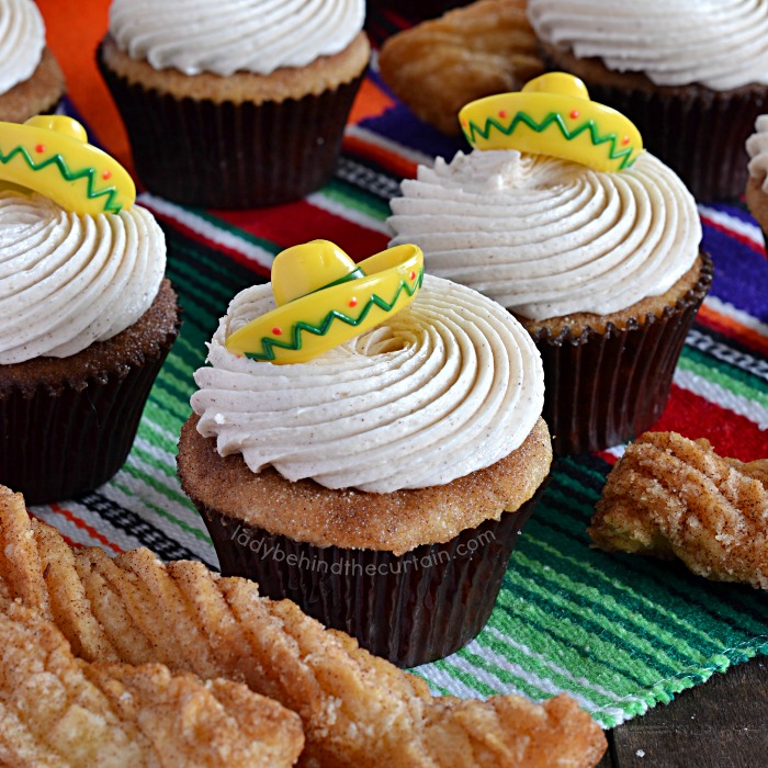Churro Cupcakes | Mexican Desserts You'll Wish You Have Everyday | mexican desserts churros