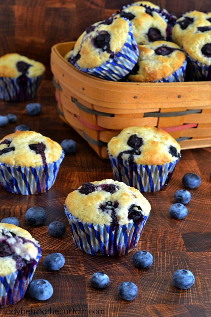Easy Blueberry Buttermilk Biscuit Muffins