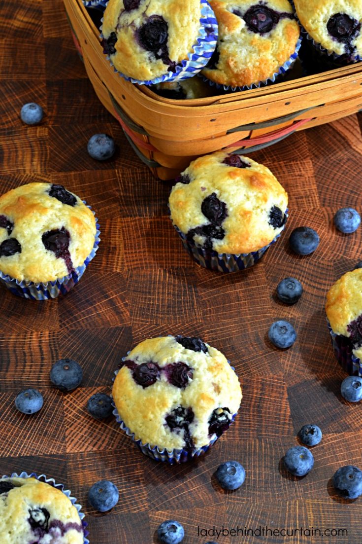 Easy Blueberry Buttermilk Biscuit Muffins
