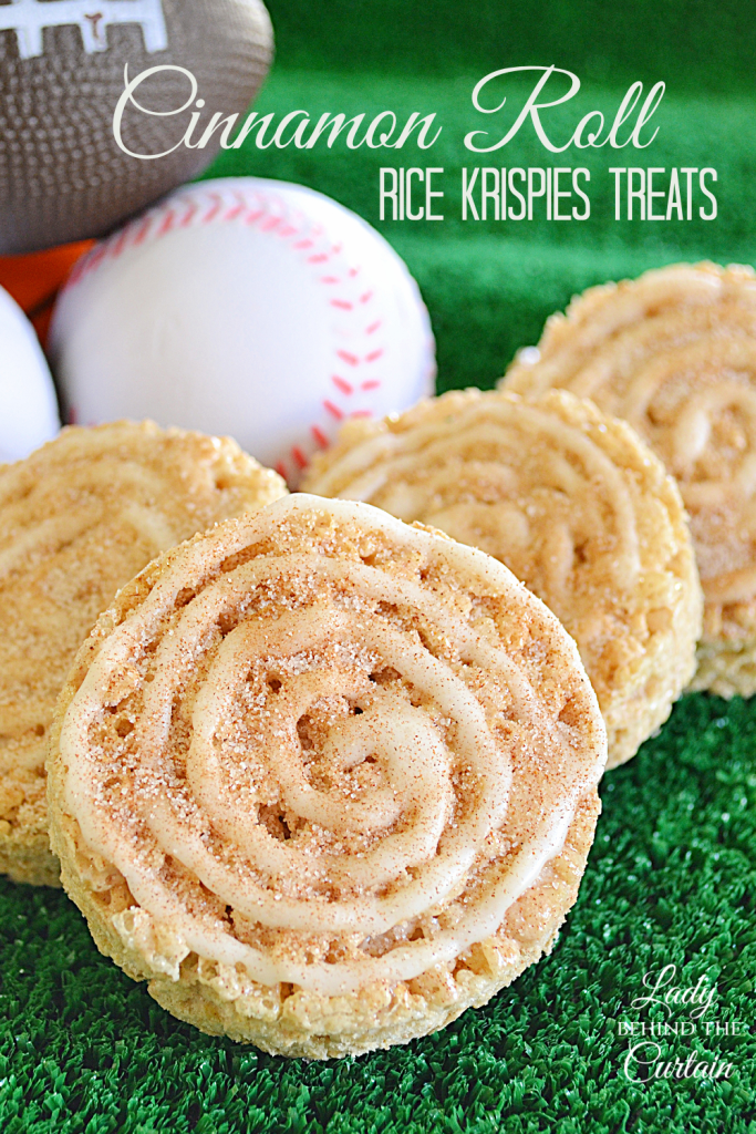 Cinnamon Roll Rice Krispies Treats