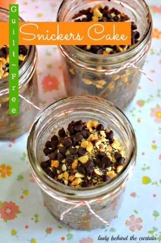 Lady Behind The Curtain - Guilt Free Snickers Cake