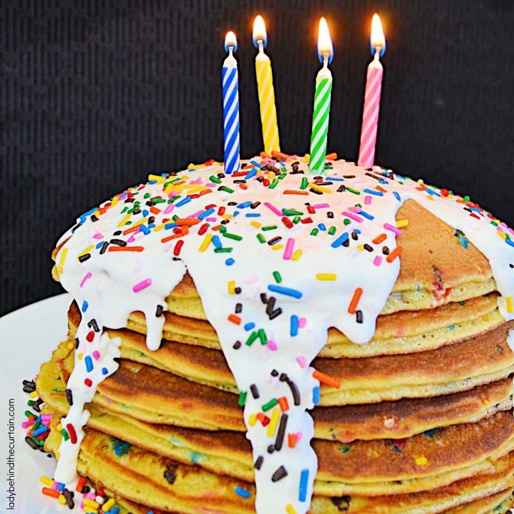 Cake Batter Birthday Pancakes