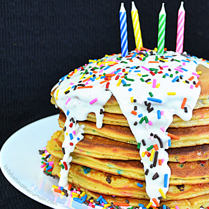 Cake Batter Birthday Pancakes