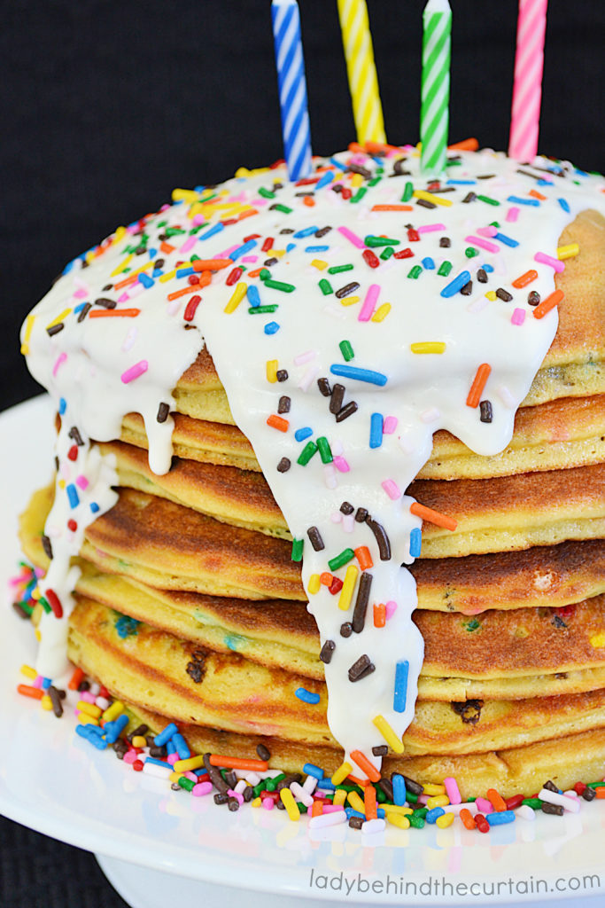 Cake Batter Birthday Pancakes