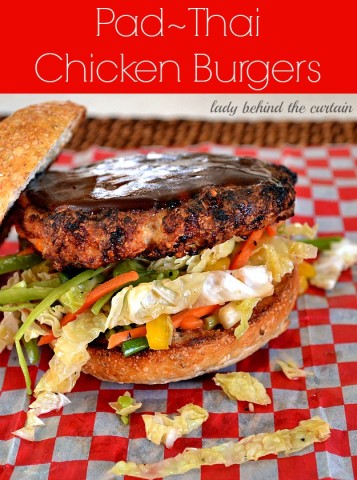 Lady Behind The Curtain - Pad Thai Chicken Burgers