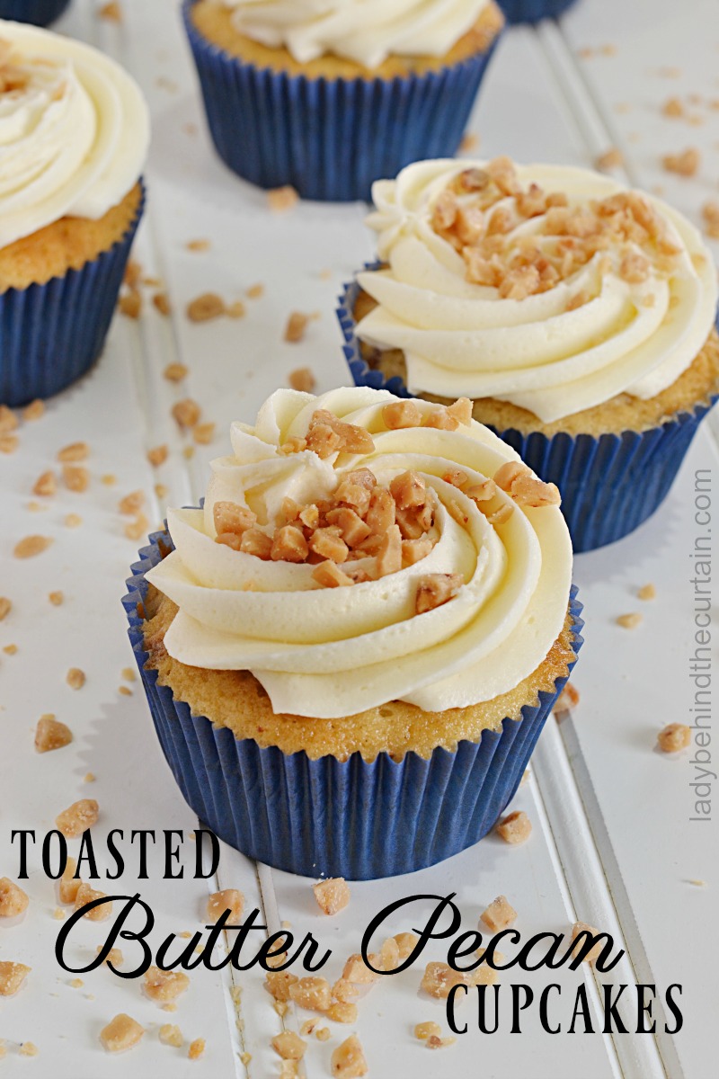 Toasted Butter Pecan Cupcakes