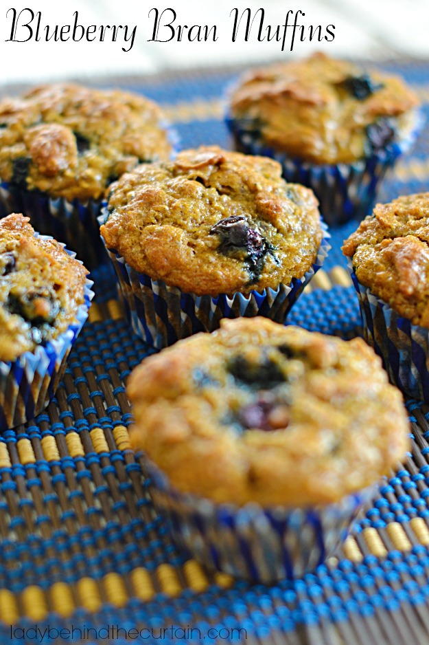 Blueberry Bran Muffins - Lady Behind The Curtain
